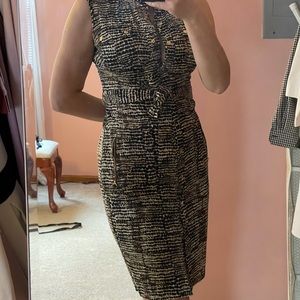 Calvin Klein Patterned Button Down Dress Sz 4